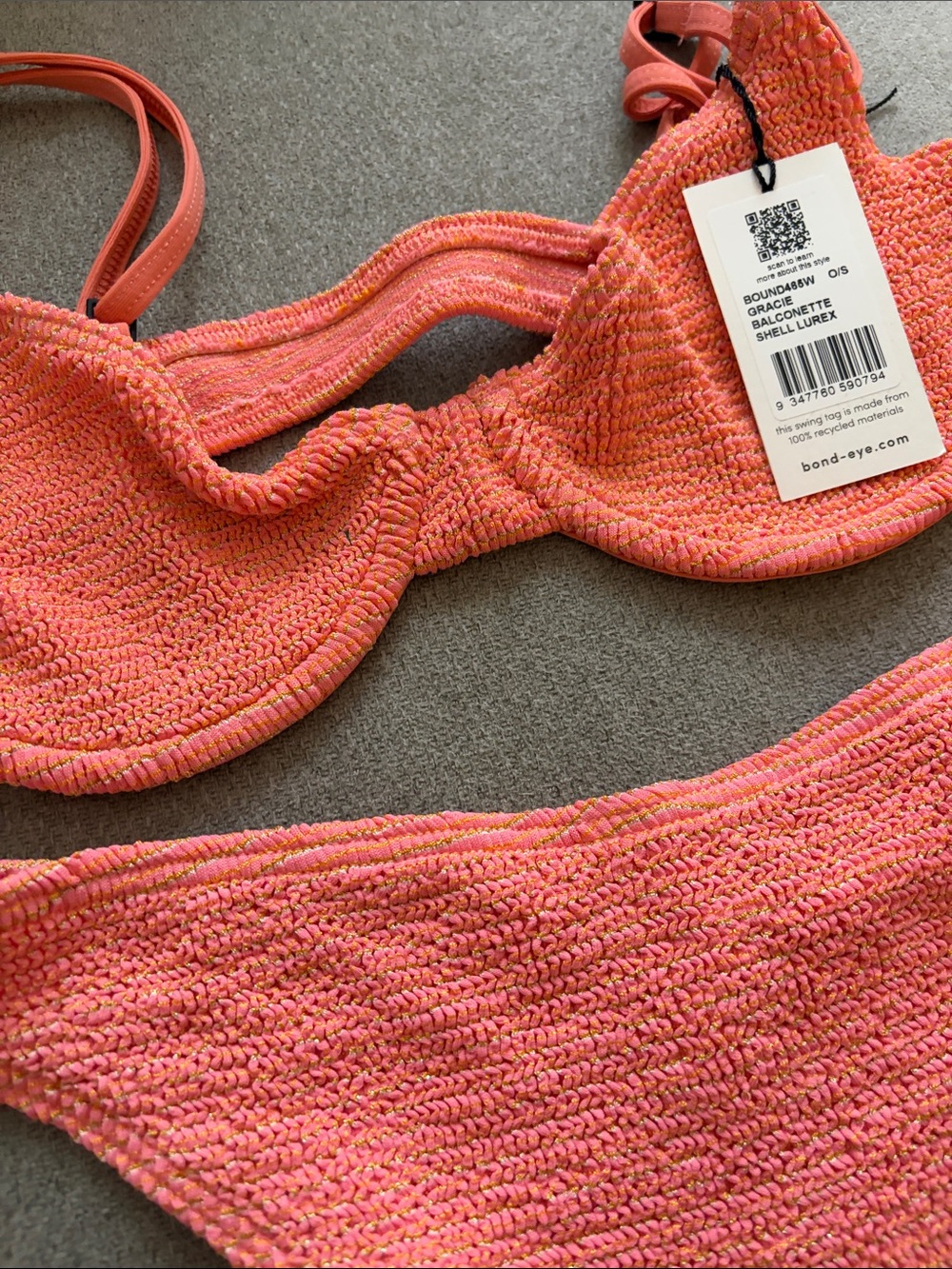 bond-eye Coral Textured Bikini Set - Picture 6 of 6